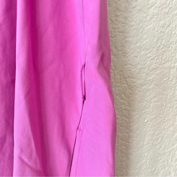 EVERLANE Midi Dress Picnic Button Down Magenta Pink Purple pockets size 8 - Picture 9 of 10